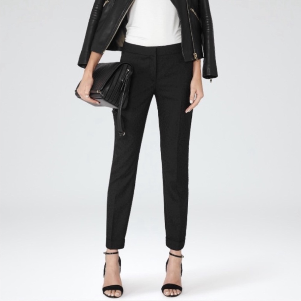 Reiss Black Dravite Ankle Pants
